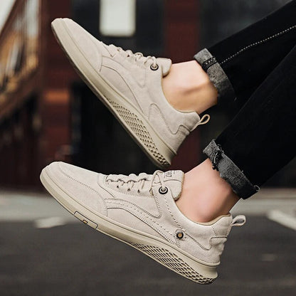 Suede cushioned casual everyday trainers for men | 1987 -11