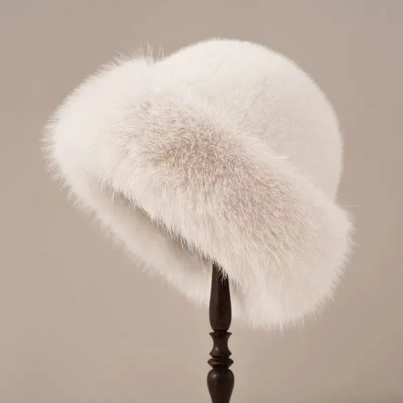 Plush winter cosy bucket hat for women | Keryssa -2
