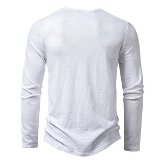 Slim-fit cotton henley casual shirt for men | Dixon -11