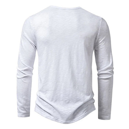Slim-fit cotton henley casual shirt for men | Dixon -11