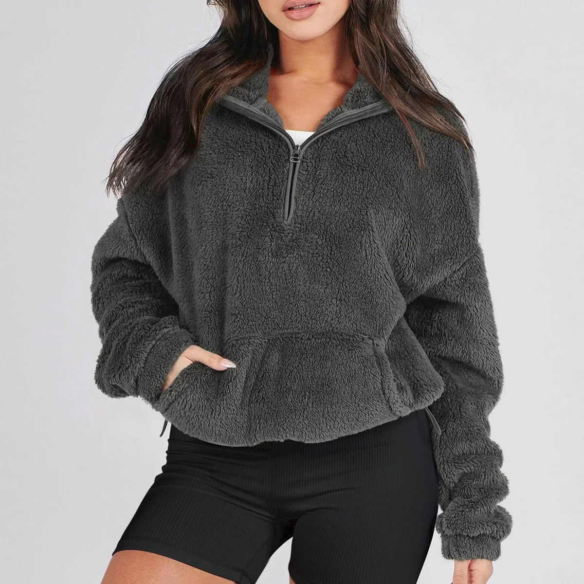 Plush half-zip cosy pullover for men | Alpine -4