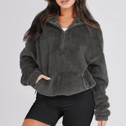 Plush half-zip cosy pullover for men | Alpine -4