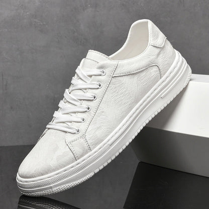 Textured leather everyday casual trainers for men | Canyon -11