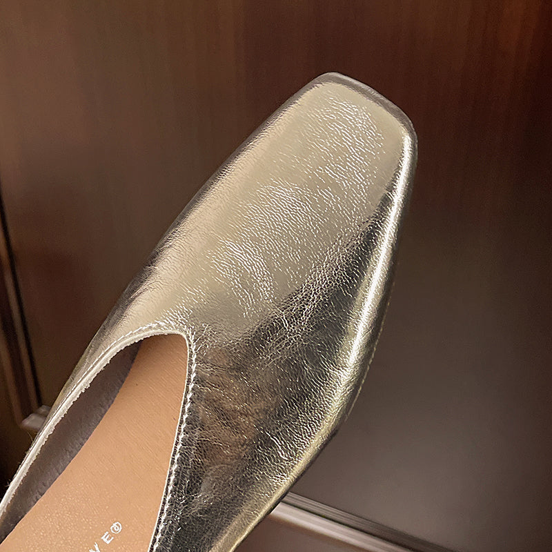 Vegan leather low-cut slip-on everyday flats for women | Vale -11