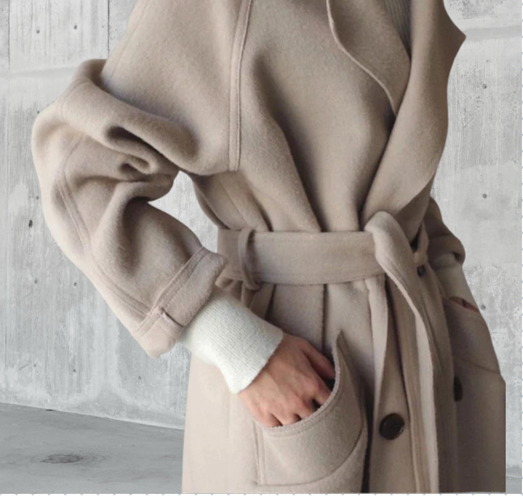 Elegant long tailored winter coat for Women | Isabelle Epoque
