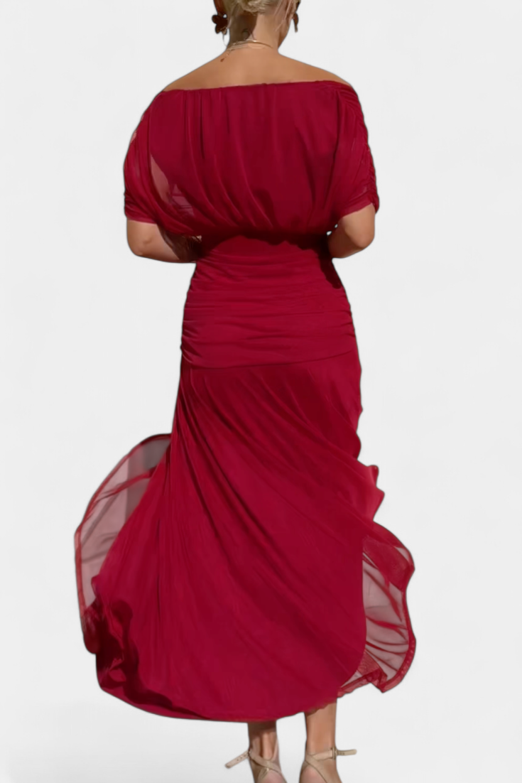 Long floral V-neck everyday dress for women | Vivian -13