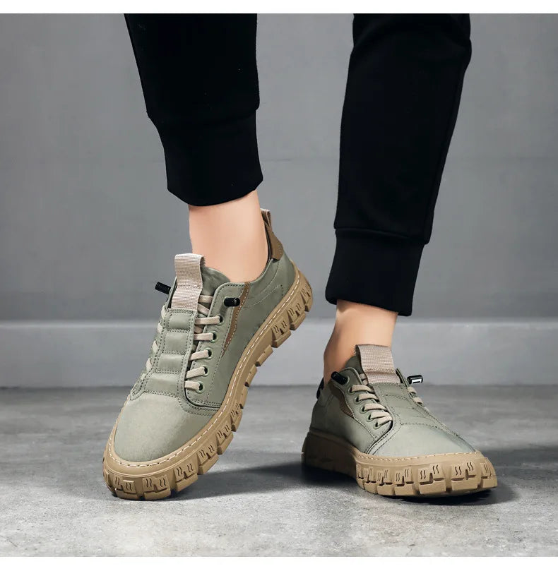 Callum | Men's Breathable Lace-Up Platform Sneaker
