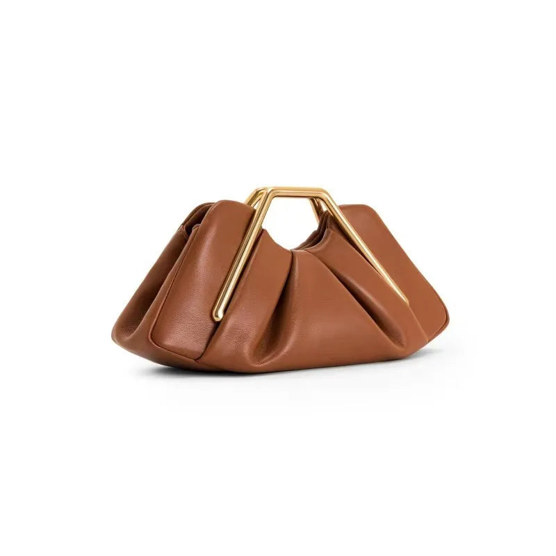 Solenne | Women's Origami Fold Leather Clutch