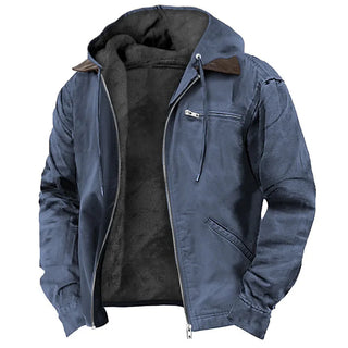 Dorian | Men's Full Zip Fleece Lined Hooded Jacket