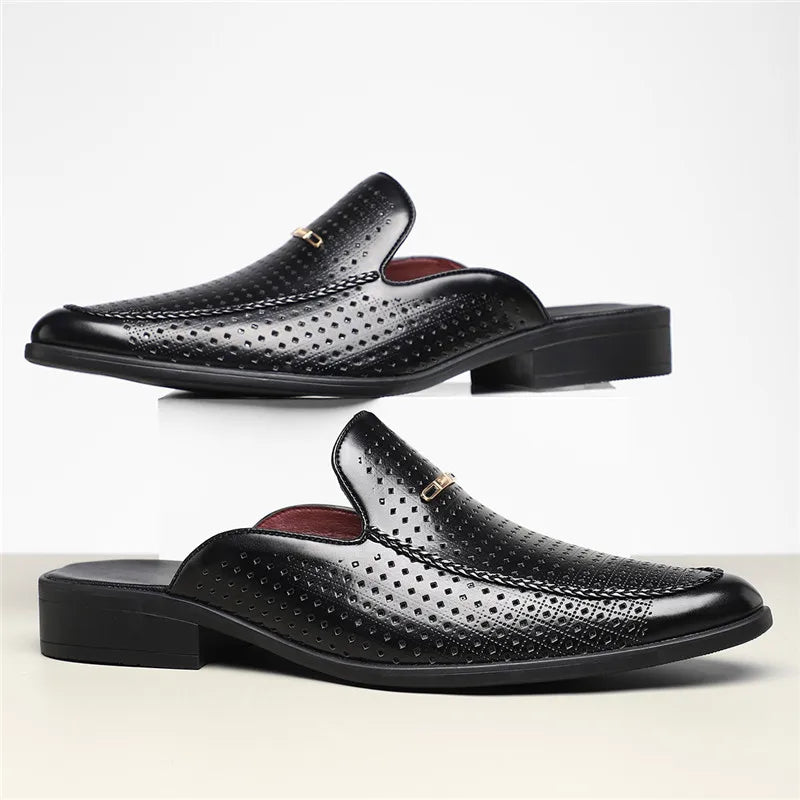 Capri Slip-On Leather Slides Men| Ravello