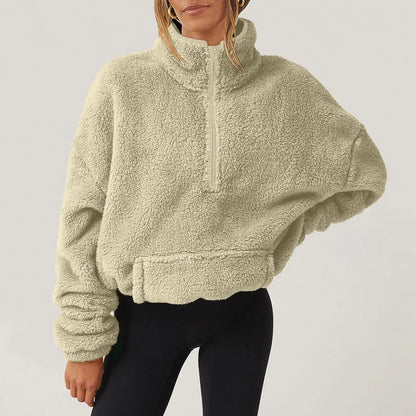 Plush half-zip cosy pullover for men | Alpine -8