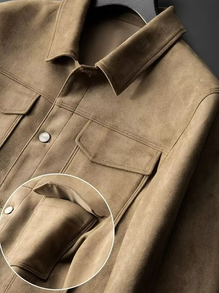 Classic suede smart casual jacket for men | St. Clair -14
