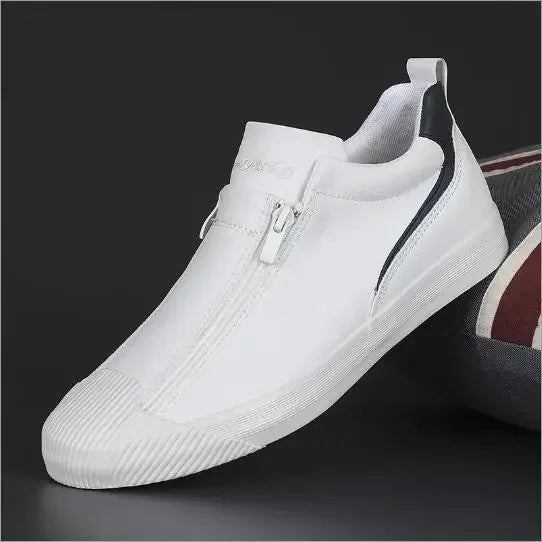 Declan | Men's Leather Orthopedic Zip Sneaker