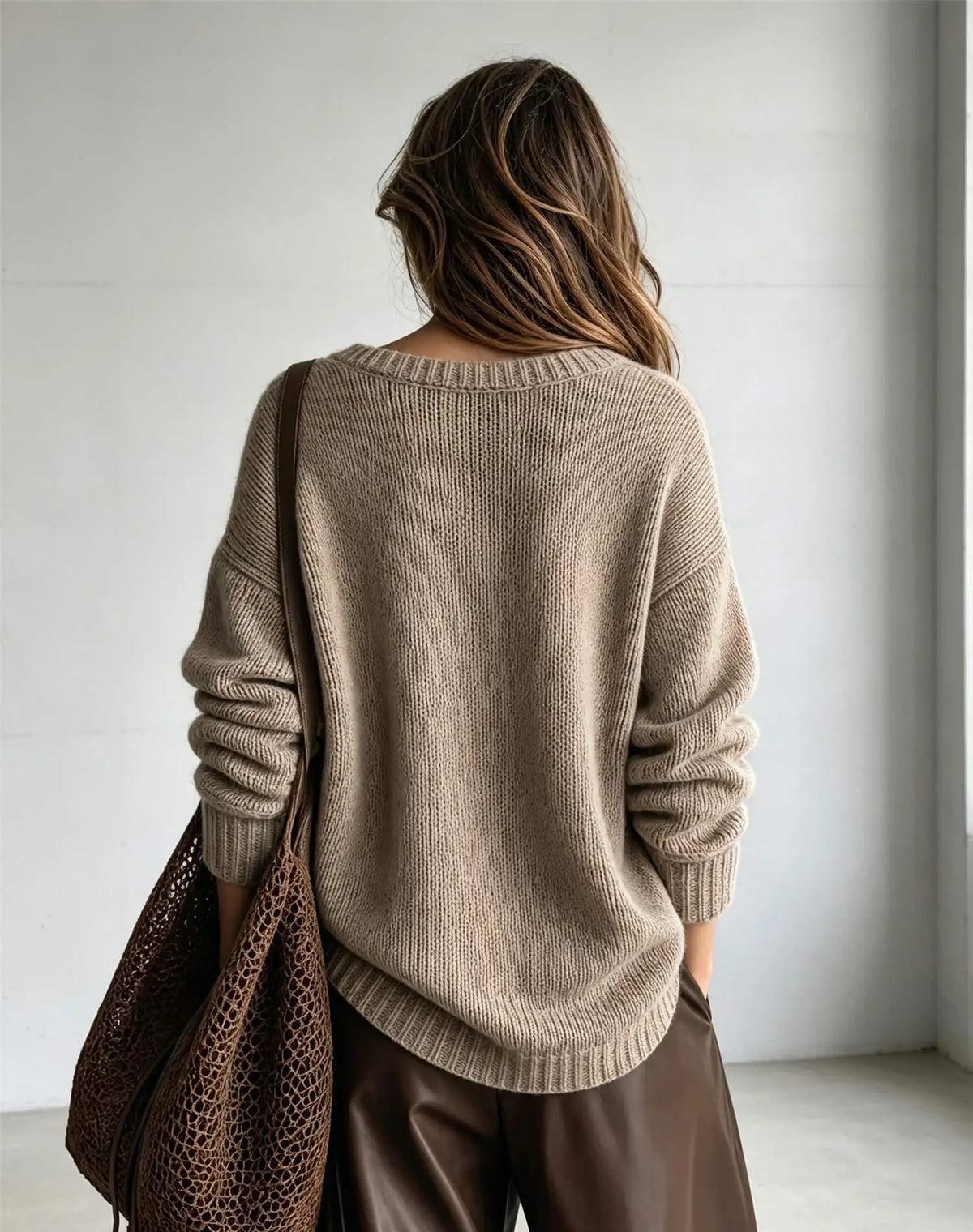 Delphine | Women's V Neck Knit Sweater