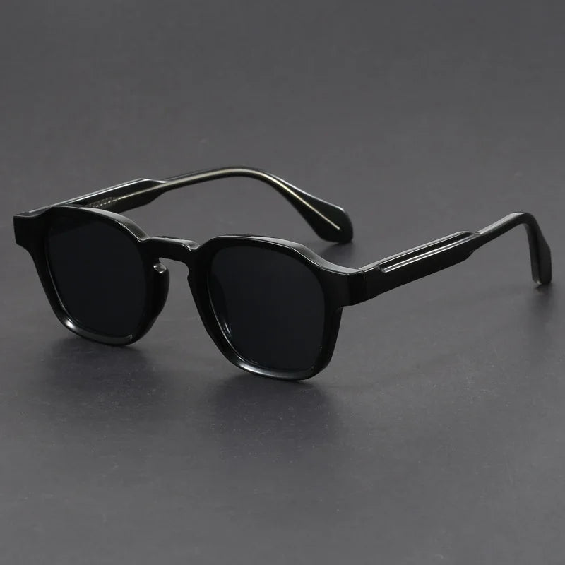 Square retro reinforced-hinge sunglasses for men | Maven -12