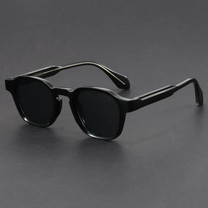 Square retro reinforced-hinge sunglasses for men | Maven -12