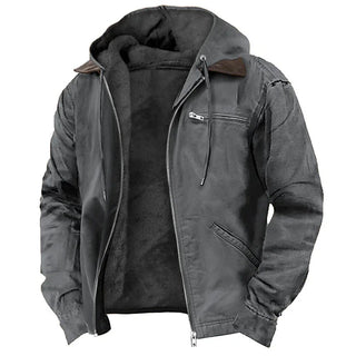Dorian | Men's Full Zip Fleece Lined Hooded Jacket