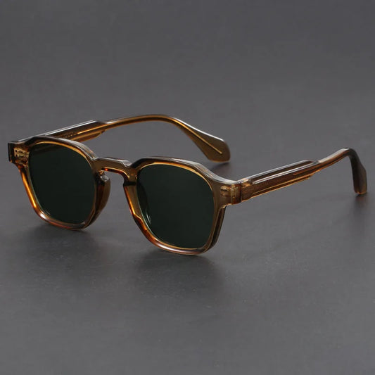 Square retro reinforced-hinge sunglasses for men | Maven -1