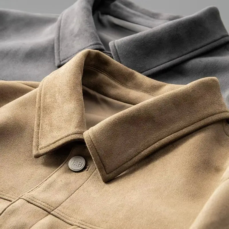 Classic suede smart casual jacket for men | St. Clair -9