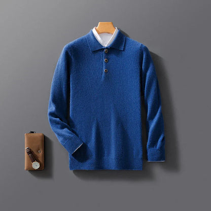 Cashmere smart-casual polo shirt for men | Belford -4