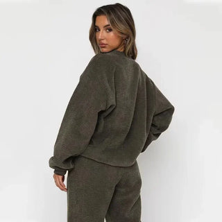 Corduroy-textured sweatshirt and jogger set for men | Cordella -2