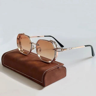 Vintage steampunk aluminium-frame sunglasses for men | Cogsworth -3