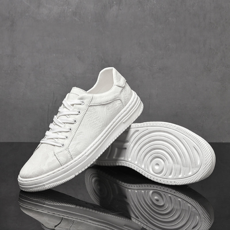 Textured leather everyday casual trainers for men | Canyon -12