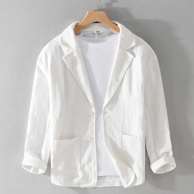 Relaxed lightweight linen everyday jacket for men | Soren -3