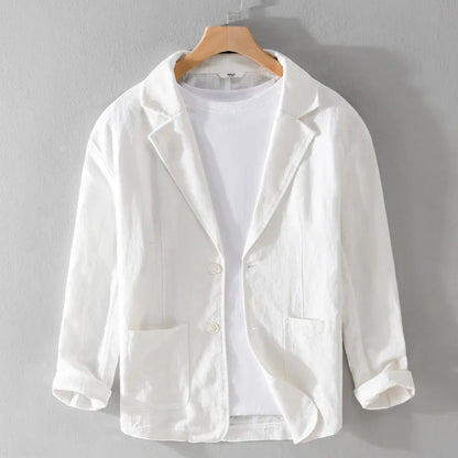 Relaxed lightweight linen everyday jacket for men | Soren -3