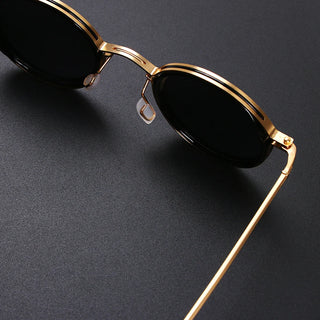 Classic metal-frame polarised sunglasses for men | Solis -5