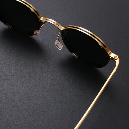 Classic metal-frame polarised sunglasses for men | Solis -5