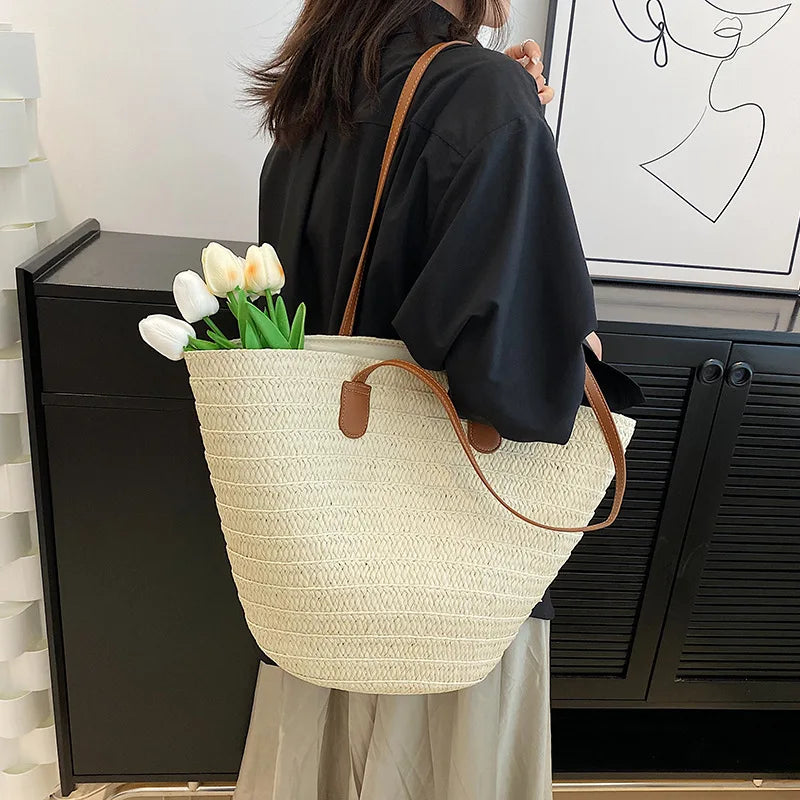 Odalys | Woven Straw Shoulder Bag