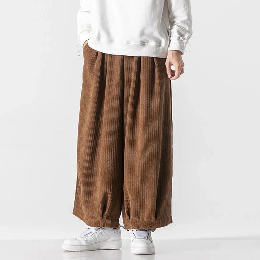 Enso Corduroy Wide-Leg Pants men| Rensai