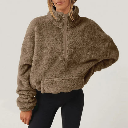 Plush half-zip cosy pullover for men | Alpine -10