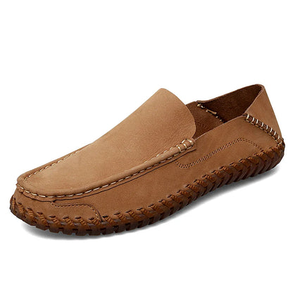 Leather and suede rubber-sole loafers for men | Bennett -13