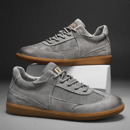 Classic low-top leather everyday trainers for men | Matteo -5