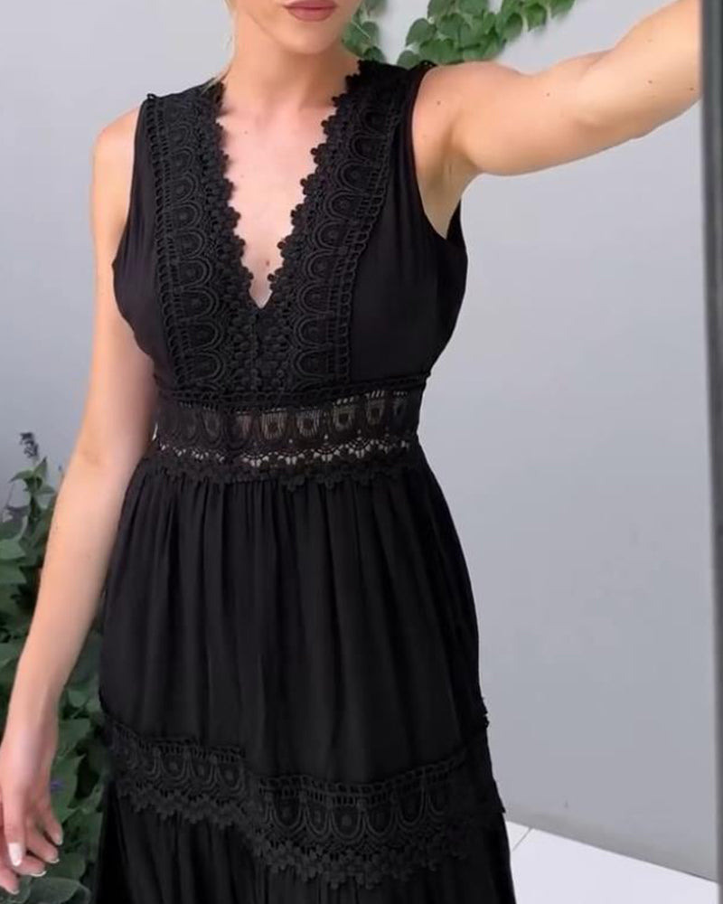 Aurélie for Women | Elegant Lace V-Neck Dress