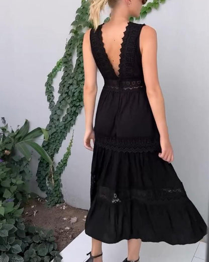 Aurélie for Women | Elegant Lace V-Neck Dress