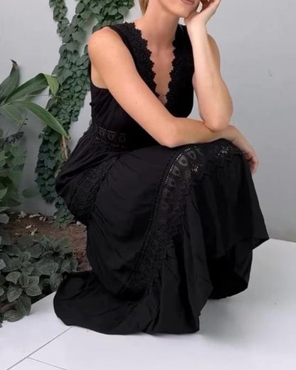 Aurélie for Women | Elegant Lace V-Neck Dress