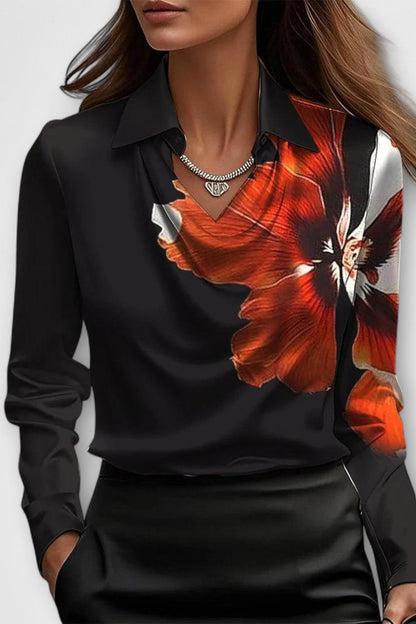Satin shimmering elegant everyday blouse for women | Sofia -7