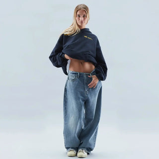 Modern relaxed everyday hooded pullover for women | Elara -4