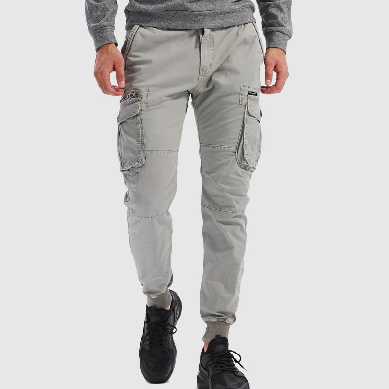 Slim-fit tactical cargo trousers with ankle cuffs for men | Felix Grant -6