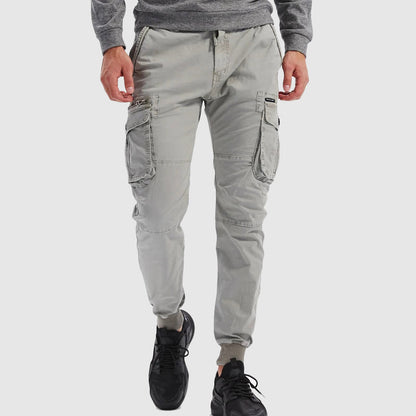 Slim-fit tactical cargo trousers with ankle cuffs for men | Felix Grant -6