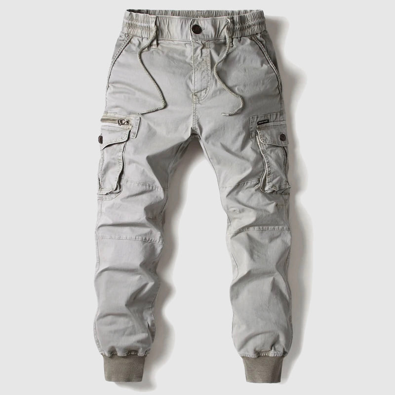 Slim-fit tactical cargo trousers with ankle cuffs for men | Felix Grant -4