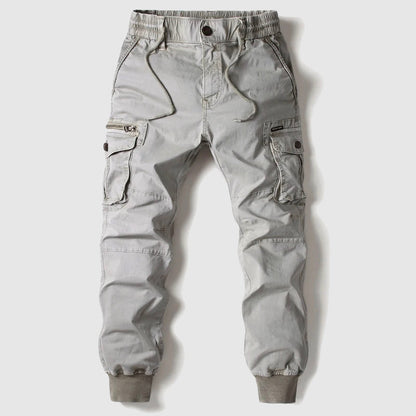 Slim-fit tactical cargo trousers with ankle cuffs for men | Felix Grant -4
