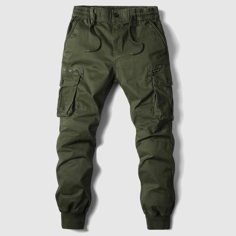 Slim-fit tactical cargo trousers with ankle cuffs for men | Felix Grant -3