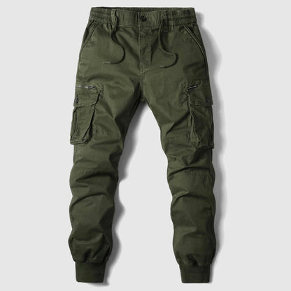 Slim-fit tactical cargo trousers with ankle cuffs for men | Felix Grant -3