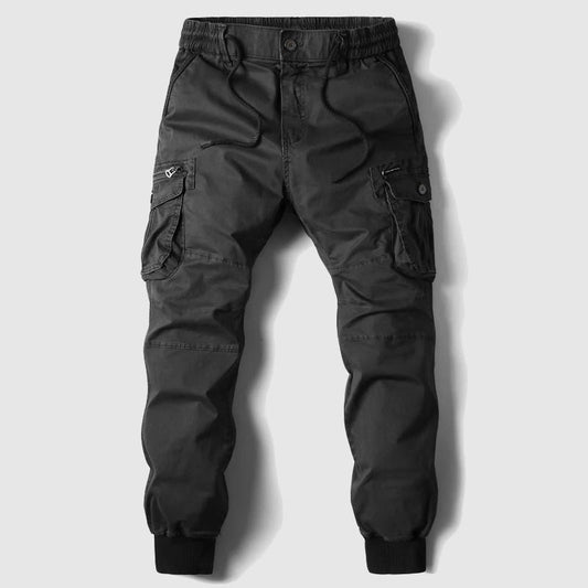 Slim-fit tactical cargo trousers with ankle cuffs for men | Felix Grant -1
