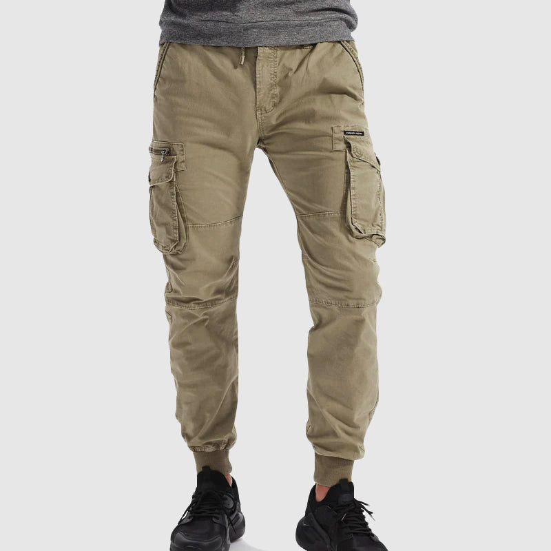 Slim-fit tactical cargo trousers with ankle cuffs for men | Felix Grant -7