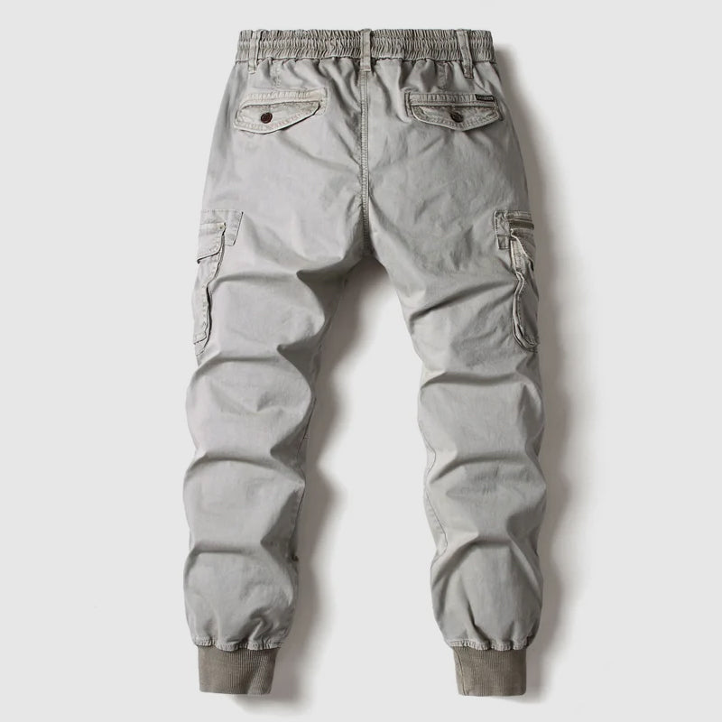 Slim-fit tactical cargo trousers with ankle cuffs for men | Felix Grant -5